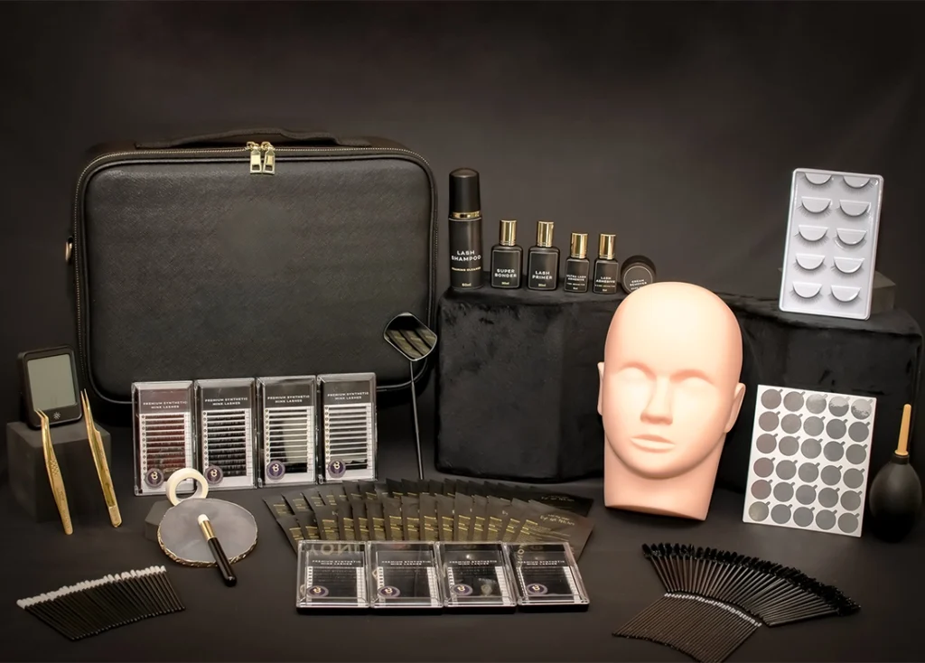 Eyelash Extension Course 5 EE Kit Student Logo Before 1 Eyelash Extension Course