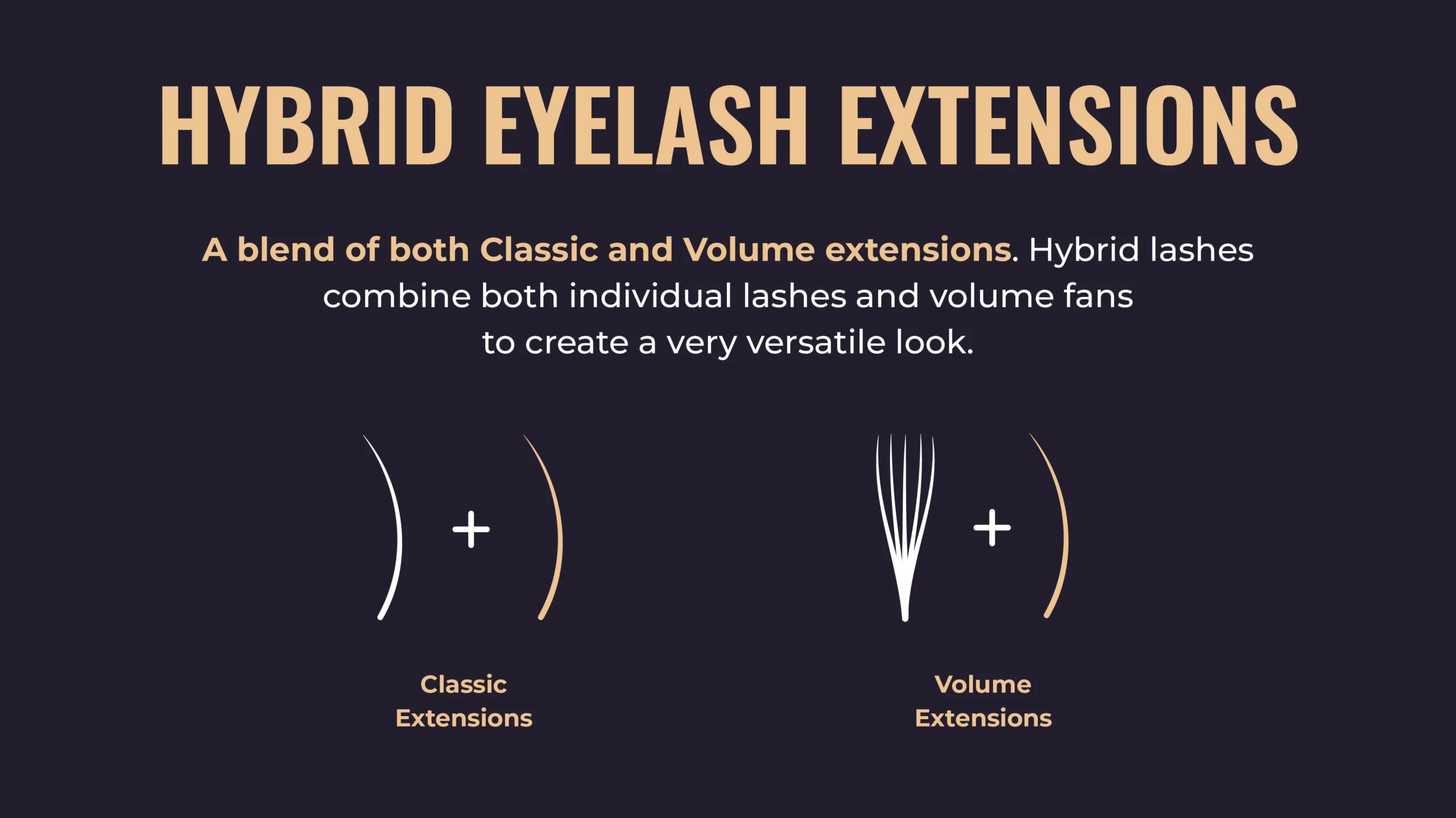 Hybrid Eyelash Extensions Graphic